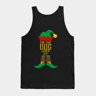 I'm The Dog Lover Elf Matching Family Group Christmas Tank Top